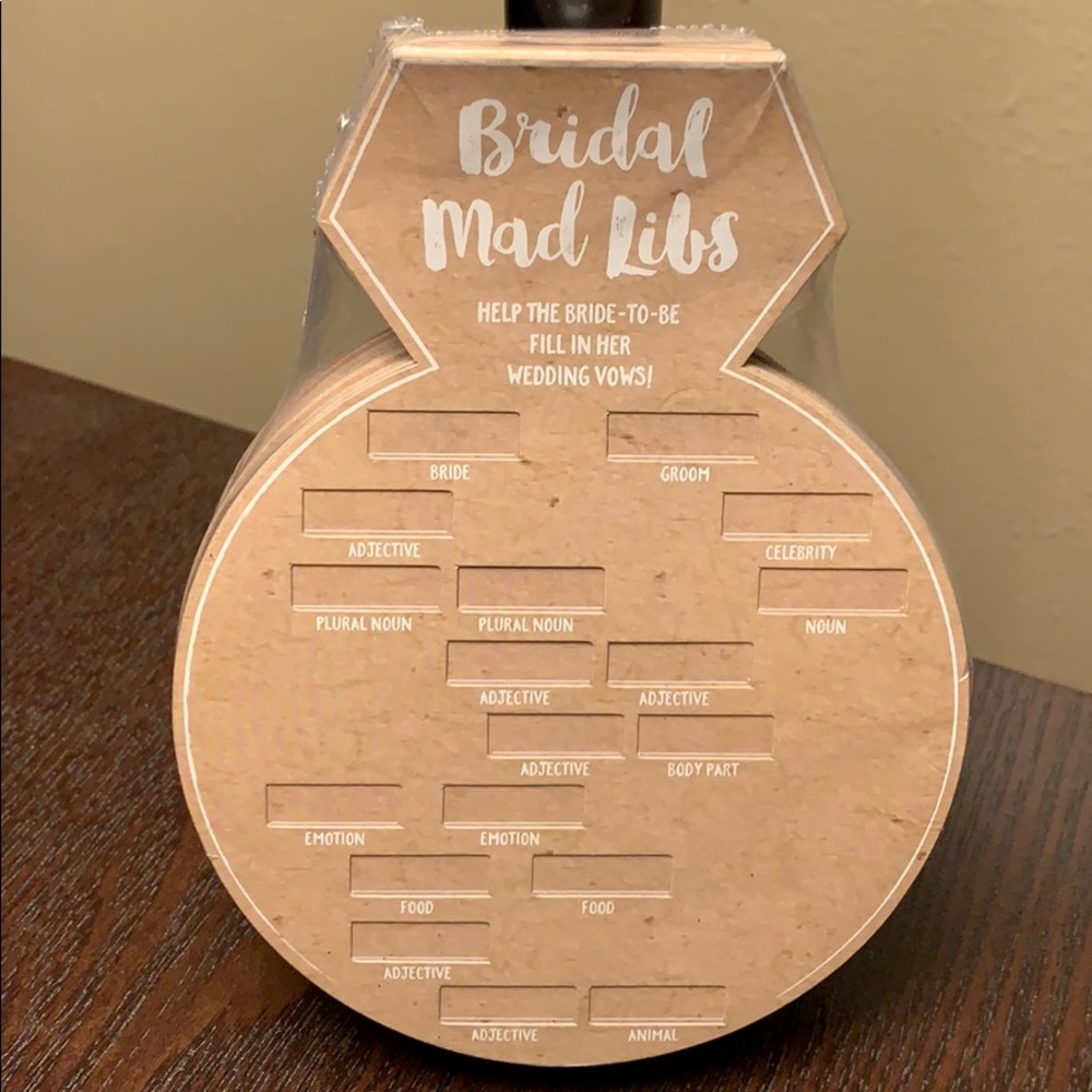 Bridal shower game.